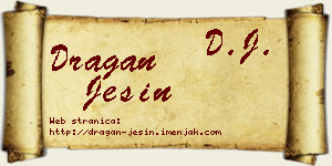 Dragan Ješin vizit kartica